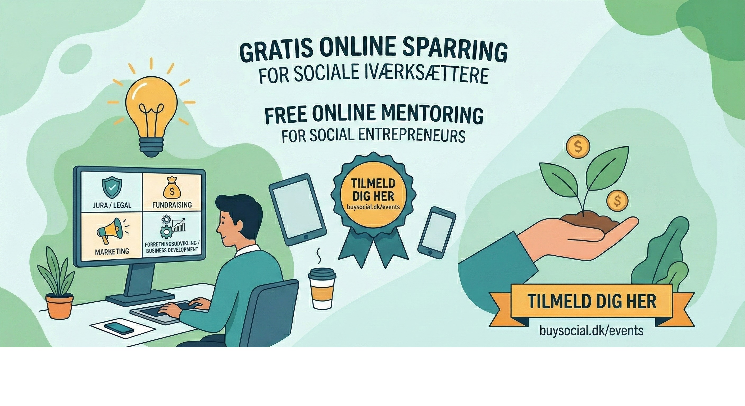 Gratis Online Sparring for Sociale Iværksættere Juni